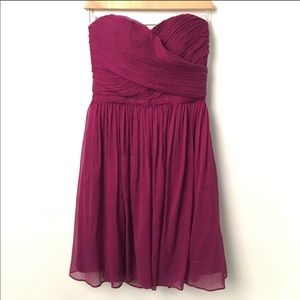 J. Crew Spiced Wine Silk Arabelle Party Dress
